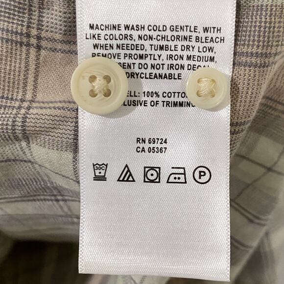 Columbia Cooper Lake Tan Plaid Long Sleeve Button Up Shirt Men's Medium NEW - Picture 10 of 11